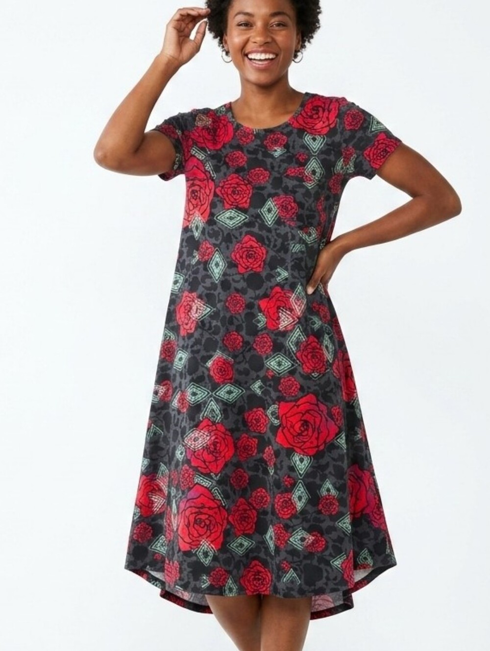 LuLaRoe Floral Rose Carly Dress
